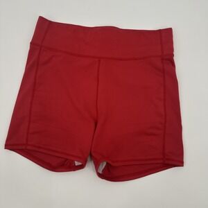 FP Movement Shorts Womens Large Red High‎ Rise Athletic Yoga Polyester Stretch